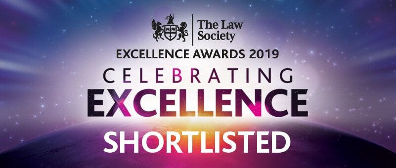 The Law Society Excellence Awards 2019 Celebrating Excellence Shortlisted